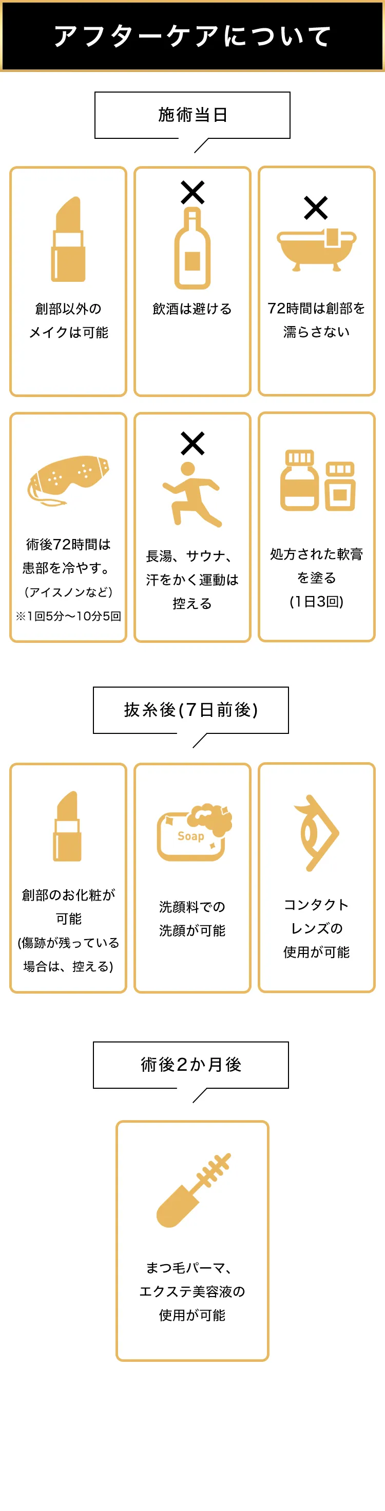 施術後のアフターケア